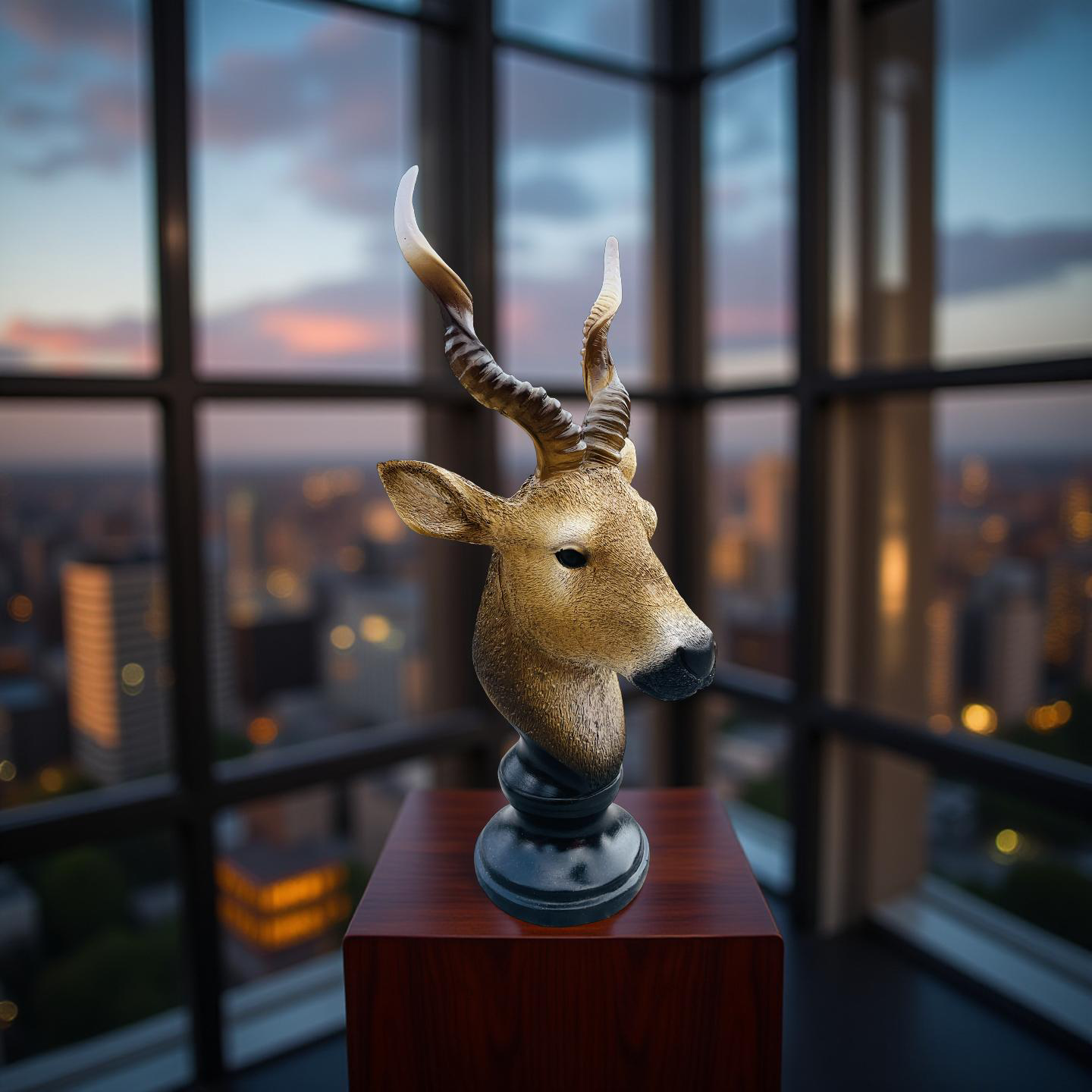 Desert Sentinel Antelope Bust Sculpture – Safari-Inspired Decor (1.22 Ft)